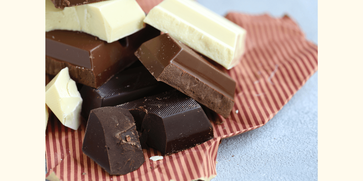 Chocolate bicolore amargo y leche